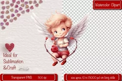 Baby Angel PNG Angels Clipart Valentine clipart PNG Retro Product Image 1