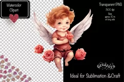 Baby Angel PNG Angels Clipart Valentine clipart PNG Retro Product Image 2