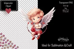 Baby Angel PNG Angels Clipart Valentine clipart PNG Retro Product Image 2