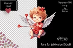 Baby Angel PNG Angels Clipart Valentine clipart PNG Retro Product Image 2