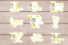 Printable Stickers Bundle for Valentine in Yellow Product Image 2