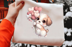 Valentine Puppy Dog Clipart Sublimation Product Image 2