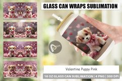 Glass Can Wraps Valentine Puppy Product Image 1