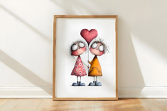 Valentine Quirky Couple Clipart Product Image 3