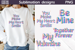 Valentine Iridescent Sublimation | Valentines Quotes Clipart Product Image 6
