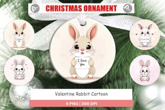 Christmas Ornaments Valentine Rabbit Cartoon Product Image 1