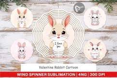 Wind Spinner Valentine Rabbit Cartoon Product Image 1
