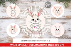 Wind Spinner Valentine Rabbit Cartoon Product Image 1