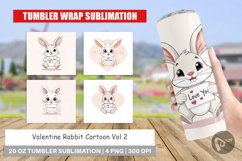 Tumbler Wrap Valentine Rabbit Cartoon Product Image 1