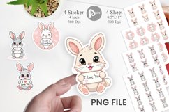 Valentine Rabbit Cartoon Sticker Product Image 1