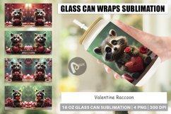 Glass Can Wraps Valentine Raccoon Product Image 1