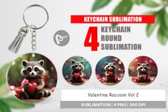 Keychain Valentine Raccoon Product Image 1