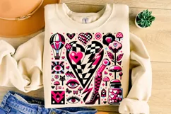 Retro Valentine's Day PNG, Groovy Valentines Day PNG, XoXo Product Image 3