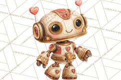 Valentine Robot Png Clipart, Cute Valentine Characters Product Image 3