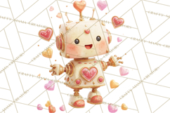Valentine Robot Png Clipart, Cute Valentine Characters Product Image 2