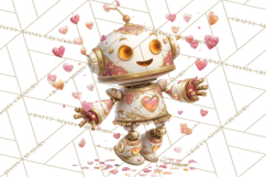 Valentine Robot Png Clipart, Cute Valentine Characters Product Image 3