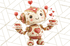 Valentine Robot Png Clipart, Cute Valentine Characters Product Image 3