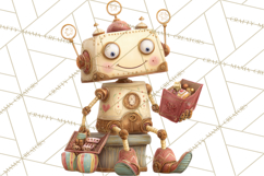 Valentine Robot Png Clipart, Cute Valentine Characters Product Image 5