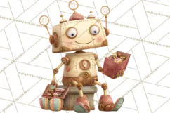 Valentine Robot Png Clipart, Cute Valentine Characters Product Image 5
