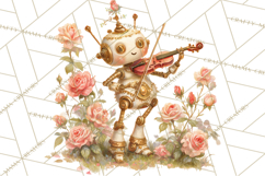 Valentine Robot Png Clipart, Cute Valentine Characters Product Image 3