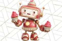 Valentine Robot Png Clipart, Cute Valentine Characters Product Image 5