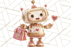 Valentine Robot Png Clipart, Cute Valentine Characters Product Image 3
