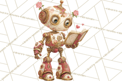 Valentine Robot Png Clipart, Cute Valentine Characters Product Image 4