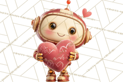 Valentine Robot Png Clipart, Cute Valentine Characters Product Image 5