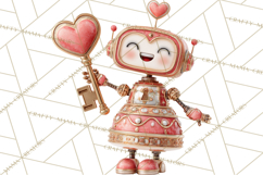 Valentine Robot Png Clipart, Cute Valentine Characters Product Image 4