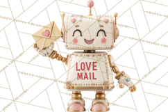 Valentine Robot Png Clipart, Cute Valentine Characters Product Image 4