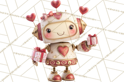 Valentine Robot Png Clipart, Cute Valentine Characters Product Image 2