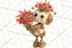Valentine Robot Png Clipart, Cute Valentine Characters Product Image 3