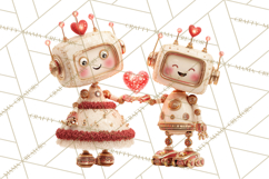 Valentine Robot Png Clipart, Cute Valentine Characters Product Image 4