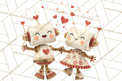 Valentine Robot Png Clipart, Cute Valentine Characters Product Image 3