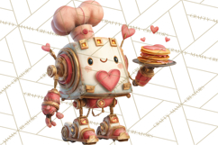 Valentine Robot Png Clipart, Cute Valentine Characters Product Image 4