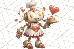 Valentine Robot Png Clipart, Cute Valentine Characters Product Image 5