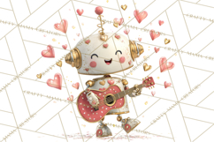 Valentine Robot Png Clipart, Cute Valentine Characters Product Image 3