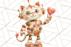 Valentine Robot Png Clipart, Cute Valentine Characters Product Image 3