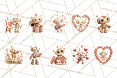 Valentine Robot Png Clipart, Cute Valentine Characters Product Image 7