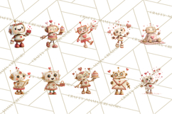Valentine Robot Png Clipart, Cute Valentine Characters Product Image 2