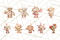 Valentine Robot Png Clipart, Cute Valentine Characters Product Image 6
