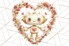 Valentine Robot Png Clipart, Cute Valentine Characters Product Image 5