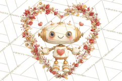 Valentine Robot Png Clipart, Cute Valentine Characters Product Image 5