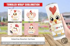 Tumbler Wrap Valentine Rooster Cartoon Product Image 1