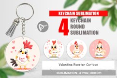 Keychain Valentine Rooster Cartoon Product Image 1
