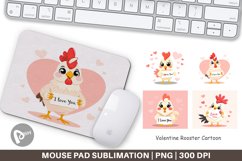 Mouse Pad Valentine Rooster Cartoon Product Image 1