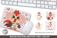 Mouse Pad Valentine Rooster Cartoon Product Image 1