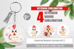 Keychain Valentine Rooster Cartoon Product Image 1