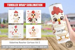Tumbler Wrap Valentine Rooster Cartoon Product Image 1