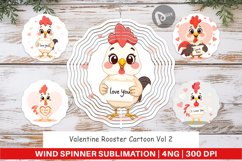 Wind Spinner Valentine Rooster Cartoon Product Image 1